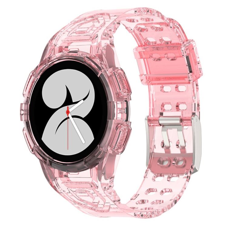Ремінець Deexe Solid Color для Samsung Galaxy Watch 4 / 5 (40mm) - Transparent Pink: фото 1 з 6