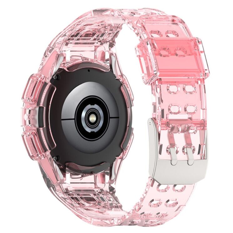 Ремінець Deexe Solid Color для Samsung Galaxy Watch 4 / 5 (40mm) - Transparent Pink: фото 2 з 6