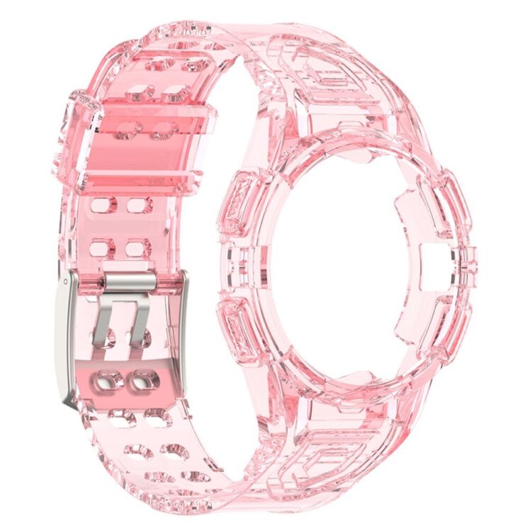 Ремінець Deexe Solid Color для Samsung Galaxy Watch 4 / 5 (40mm) - Transparent Pink: фото 4 з 6