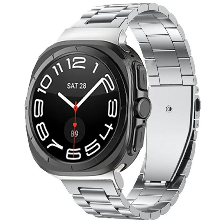 Ремешок Deexe Stainless Steel для Samsung Galaxy Watch Ultra (47mm) - Silver: фото 1 из 4
