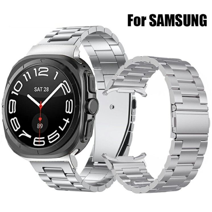 Ремешок Deexe Stainless Steel для Samsung Galaxy Watch Ultra (47mm) - Black: фото 2 из 4