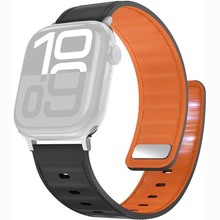 Ремешок для часов AHASTYLE Signature Touch для Apple Watch 46 / 45 / 44 / SE 44 / 42 (Series 1-3) / Ultra / Ultra 2 / Ultra 3 - Black / Orange (364538OB) Ремешок для часов AHASTYLE Signature Touch для Apple Watch 46 / 45 / 44 / SE 44 / 42 (Series 1-3) / Ultra / Ultra 2 / Ultra 3 - Black / Orange: фото 1 из 8