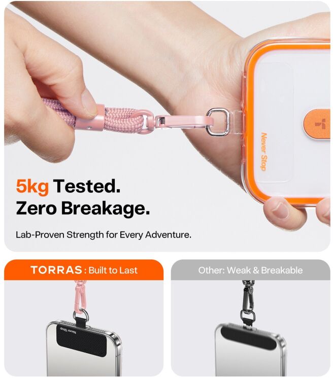 Ремешок для смартфона TORRAS LoopGo Flex Wrist - Blue: фото 4 из 7