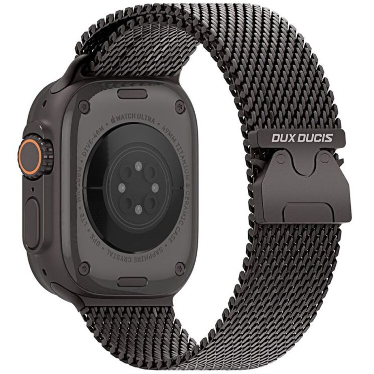 Ремінець DUX DUCIS Milanese Air Series для Apple Watch 46 / 45 / 44 / SE 44 / 42 (Series 1-3) / Ultra / Ultra 2 - Grey: фото 1 з 12