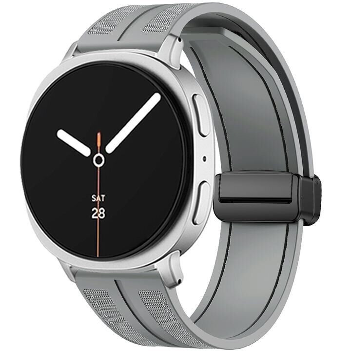Ремешок KALEBOL Magnetic Nylon Band для Samsung Galaxy Watch 8 (40/44mm) / 8 Classic - Grey: фото 2 из 6