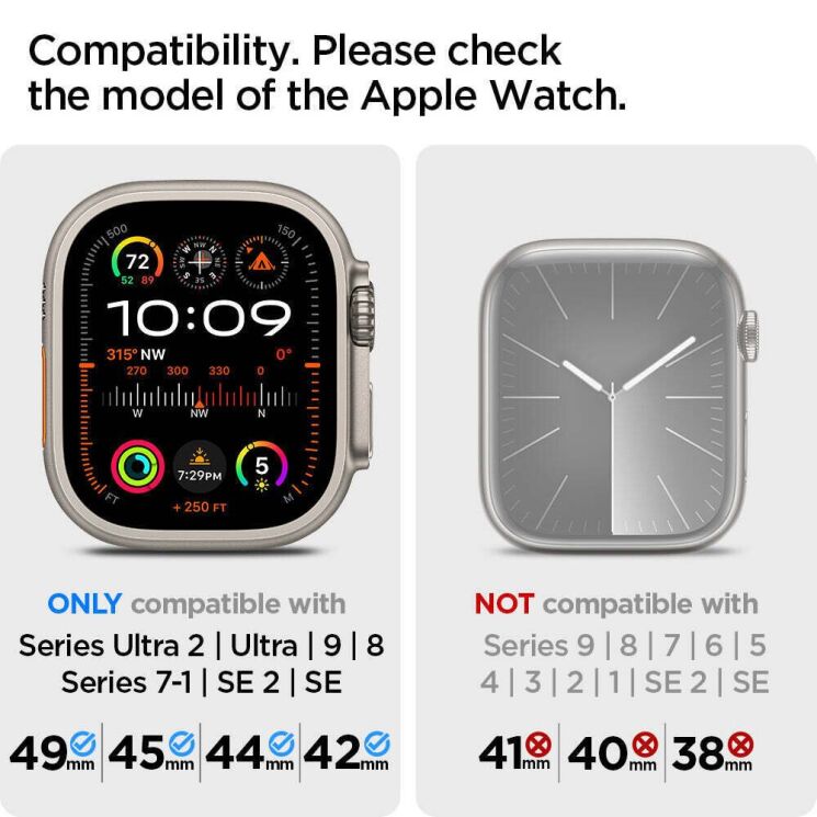 Ремешок Spigen (SGP) DuraPro Armor для Apple Watch 46 / 45 / 44 / SE 44 / 42 (Series 1-3) / Ultra / Ultra 2 - Grey: фото 11 из 16