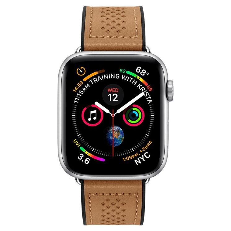 Ремінець Spigen (SGP) Retro Fit для Apple Watch 46 / 45 / 44 / SE 44 / 42 (Series 1-3) / Ultra / Ultra 2 - Brown: фото 2 з 12
