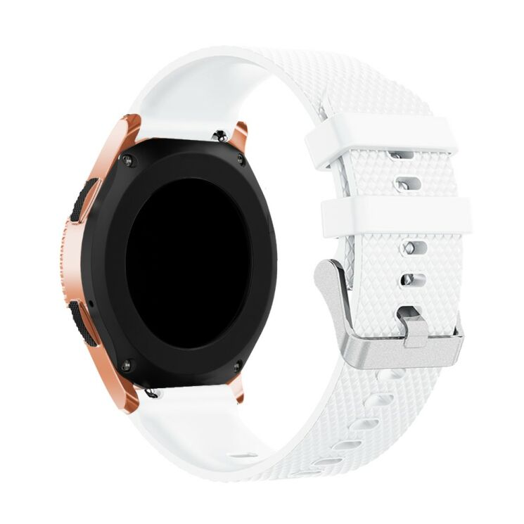 Ремешок UniCase Rhombus Texture для Samsung Galaxy Watch 42mm / Watch 3 41mm - White: фото 2 из 3