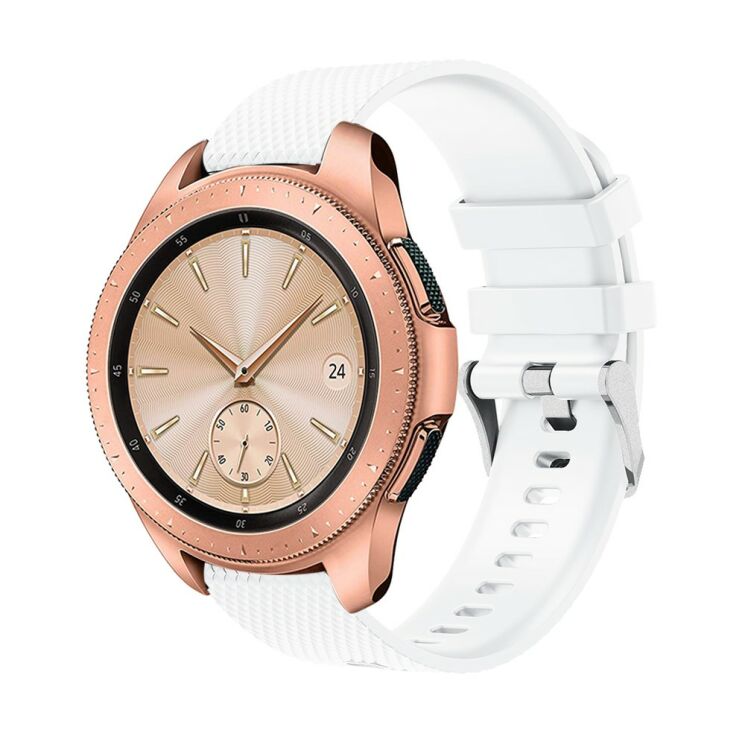 Ремешок UniCase Rhombus Texture для Samsung Galaxy Watch 42mm / Watch 3 41mm - White: фото 1 из 3