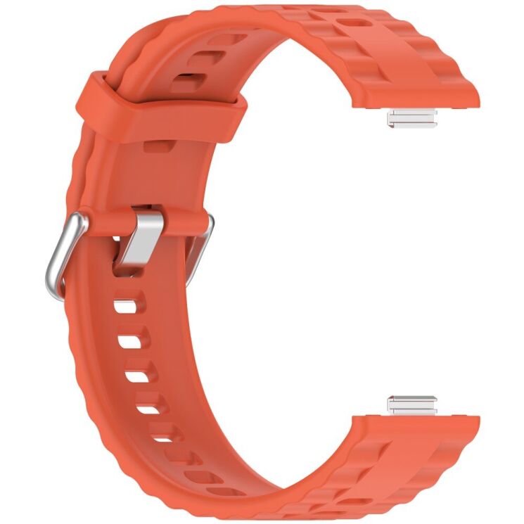 Ремешок UniCase Silicone Strap для Huawei Watch Fit 3 / Fit 4 / Fit 4 Pro - Orange: фото 2 из 7
