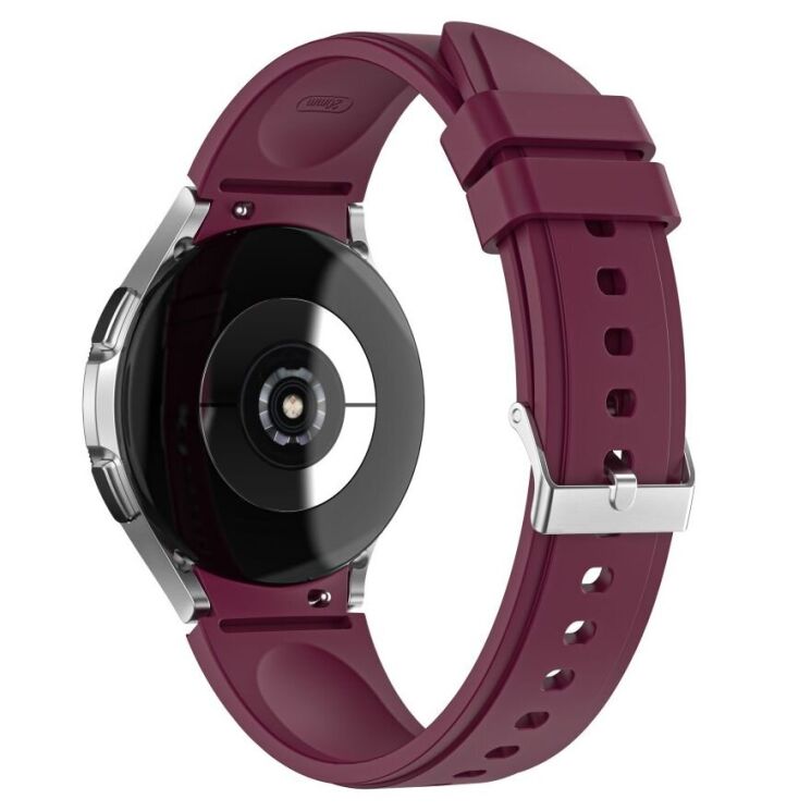 Ремешок UniCase Silicone Strap для Samsung Galaxy Watch 4 Classic (46mm) / Watch 4 Classic (42mm) / Watch 4 (40mm) / Watch 4 (44mm) - Wine Red: фото 1 из 3