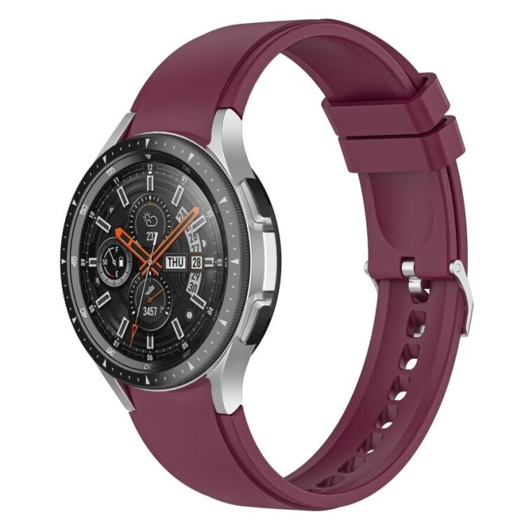Ремешок UniCase Silicone Strap для Samsung Galaxy Watch 4 Classic (46mm) / Watch 4 Classic (42mm) / Watch 4 (40mm) / Watch 4 (44mm) - Wine Red: фото 2 из 3