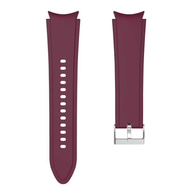 Ремешок UniCase Silicone Strap для Samsung Galaxy Watch 4 Classic (46mm) / Watch 4 Classic (42mm) / Watch 4 (40mm) / Watch 4 (44mm) - Wine Red: фото 3 из 3