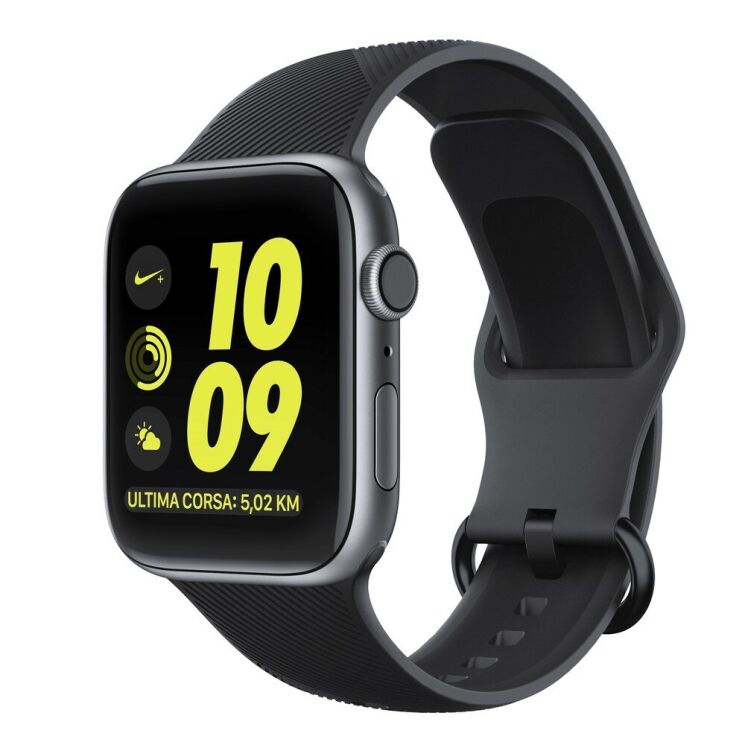 Ремінець UniCase Twill Texture Strap для Apple Watch 42 (Series 10/11) / 41 / 40 / SE 40 / 38 - Black: фото 1 з 7
