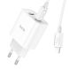Сетевое зарядное устройство Hoco C80A Plus Rapido PD20W+QC3.0 + кабель Type-C to Lightning - White (346163W). Фото 3 из 14