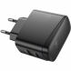 Сетевое зарядное устройство Hoco CS63A Bright PD65W (USB + Type-C) - Black (960209B). Фото 3 из 5