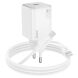Мережевий зарядний пристрій Hoco N40 Mighty 1C PD20W + кабель Type-C to Type-C - White (346140W). Фото 2 з 5