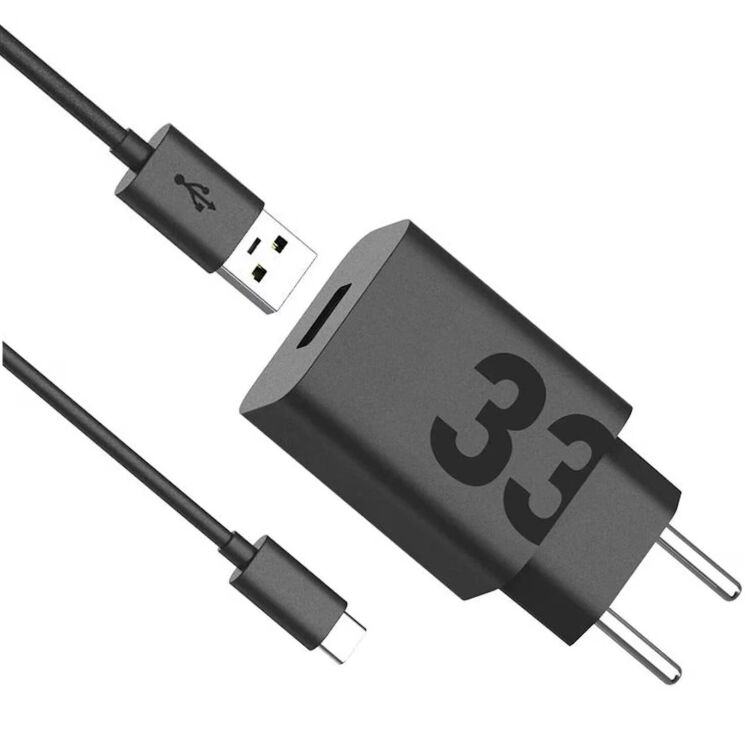Сетевое зарядное устройство Motorola TurboPower 33W + кабель USB + Type-C (PG38C06448) - Black: фото 2 из 3