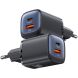 Сетевое зарядное устройство USAMS US-CC254 GaN 30W (USB + Type-C) - Black (960220B). Фото 4 из 17