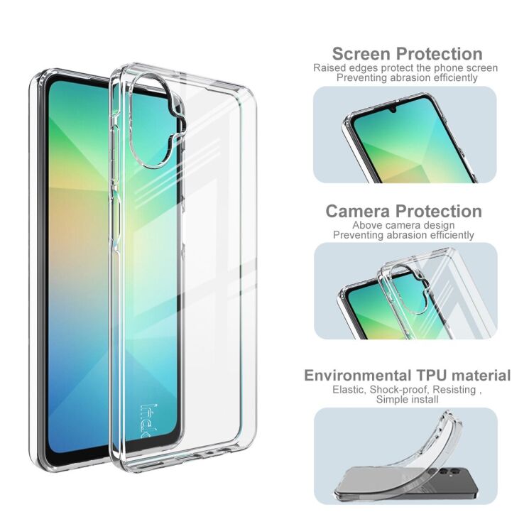Силиконовый чехол IMAK UX-10 Series для Samsung Galaxy A07 (A075) - Transparent: фото 5 из 7