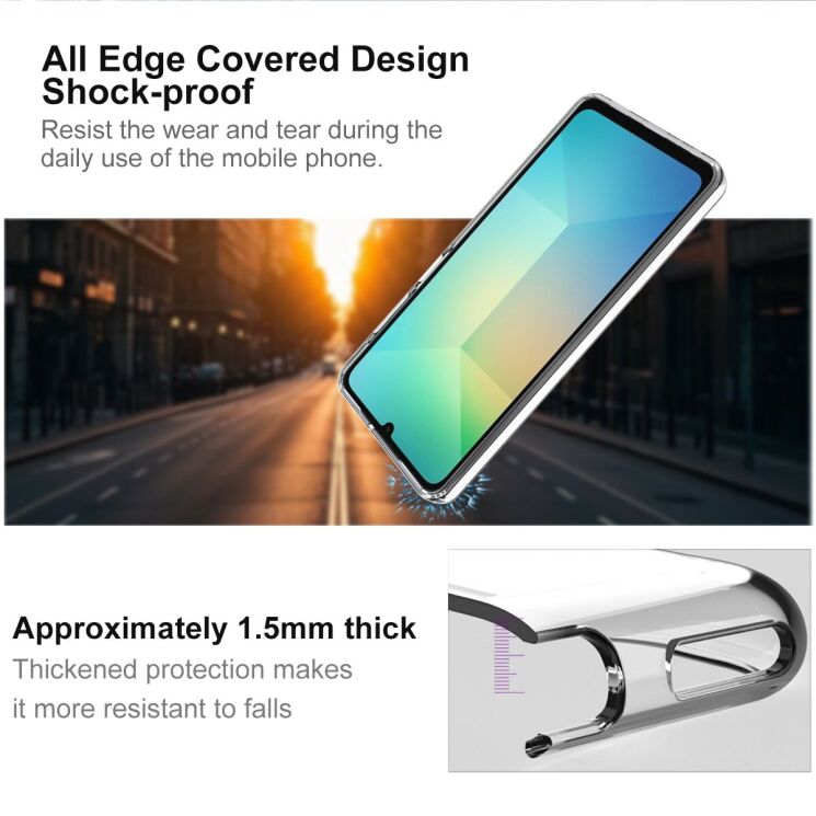Силиконовый чехол IMAK UX-10 Series для Samsung Galaxy A07 (A075) - Transparent: фото 4 из 7