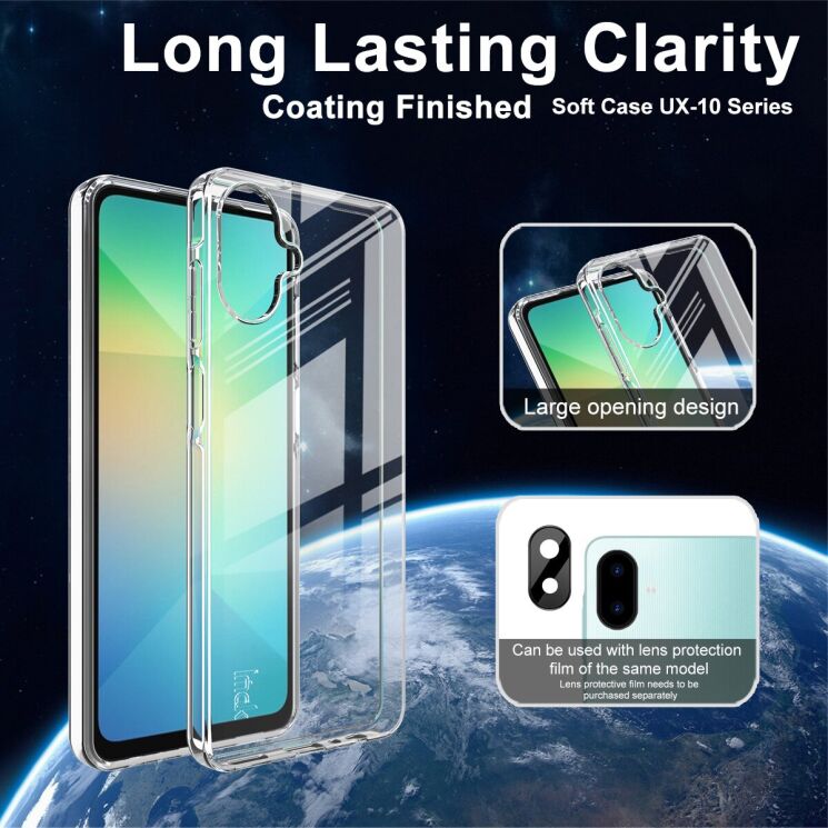 Силиконовый чехол IMAK UX-10 Series для Samsung Galaxy A07 (A075) - Transparent: фото 3 из 7
