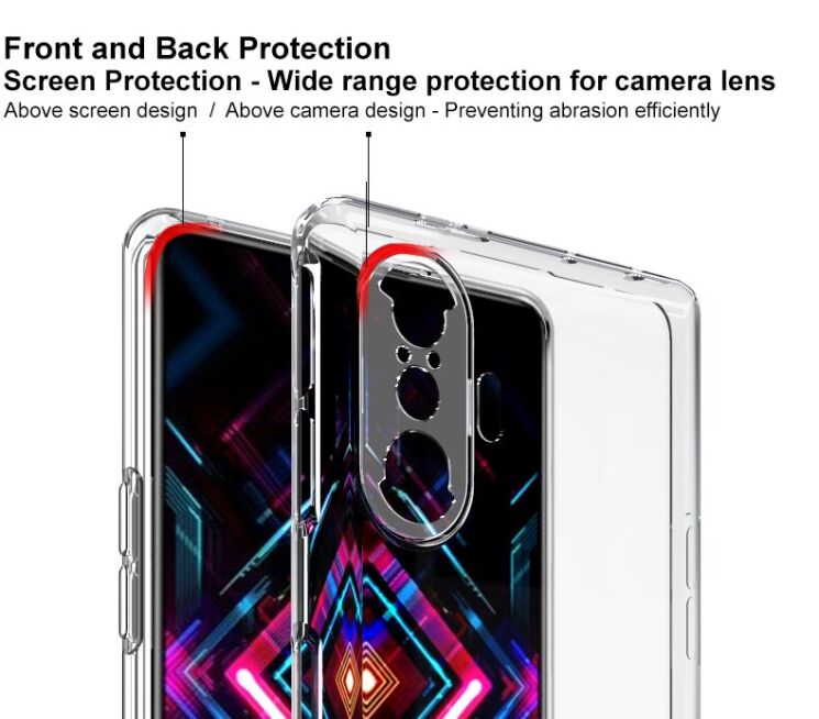 Силиконовый чехол IMAK UX-5 Series для Xiaomi Redmi K40 Gaming / Poco F3 GT - Transparent: фото 6 из 14