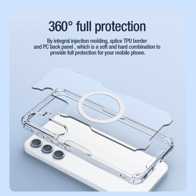Силиконовый чехол NILLKIN Nature TPU Pro Magnetic для Samsung Galaxy A55 (A556) - Transparent: фото 9 из 19