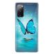 Силиконовый (TPU) чехол Deexe LumiCase для Samsung Galaxy S20 FE (G780) - Blue Butterfly (251778D). Фото 4 из 5