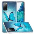 Силіконовий (TPU) чохол Deexe LumiCase для Samsung Galaxy S20 FE (G780) - Blue Butterfly (251778D)