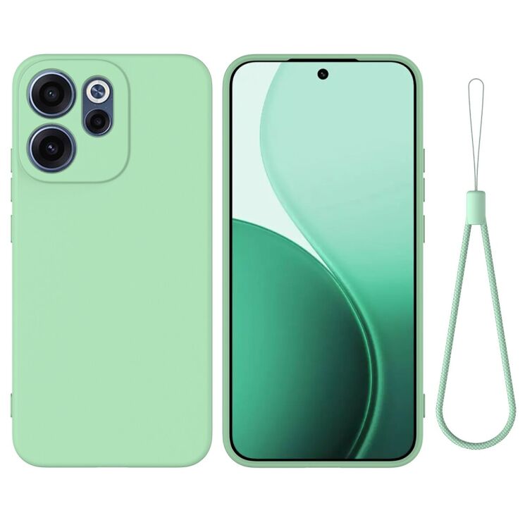 Силиконовый (TPU) чехол Deexe Silicone Case для OPPO Reno 15 F/FS - Green: фото 1 из 9