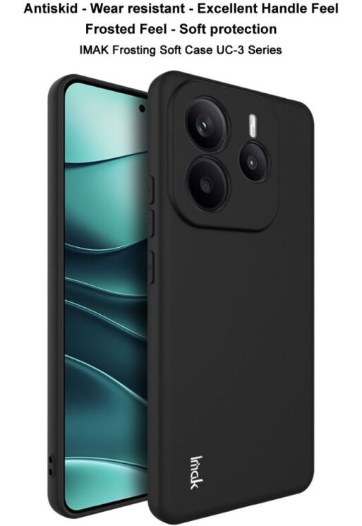 Силиконовый (TPU) чехол IMAK UC-3 Series для Xiaomi Redmi Note 14 5G - Black: фото 9 из 11