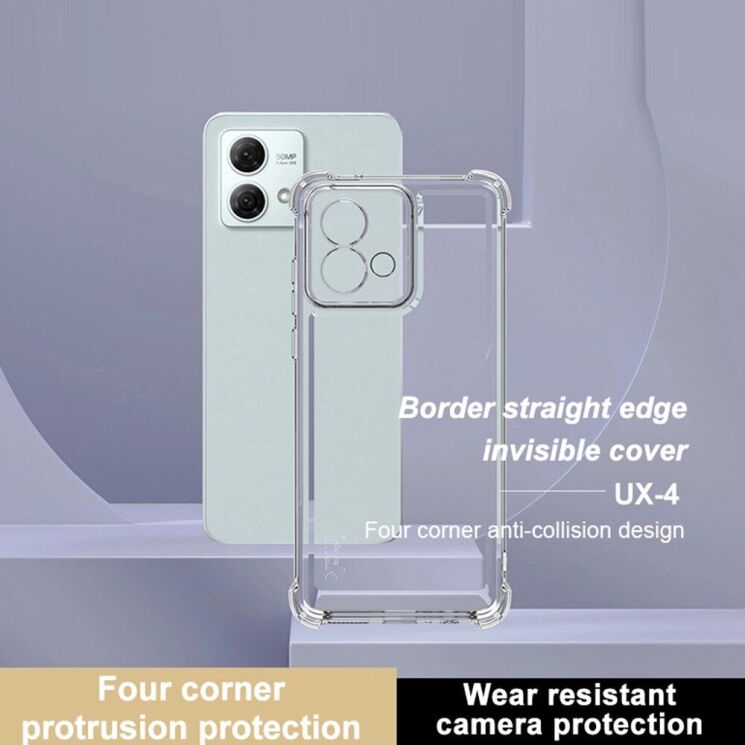 Силіконовий (TPU) чохол IMAK UX-4 Series для Motorola Moto G84 - Transparent: фото 3 з 6