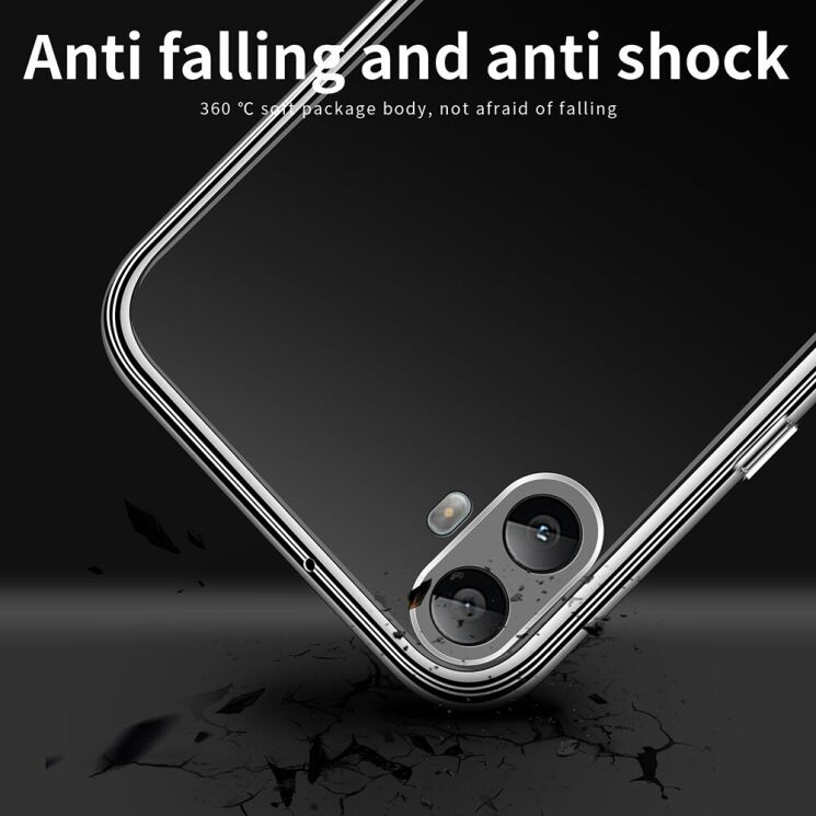 Силиконовый (TPU) чехол MOFI Thin Guard для Nothing CMF Phone 1 - Transparent: фото 10 из 11