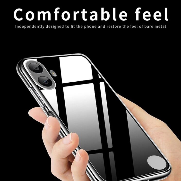 Силиконовый (TPU) чехол MOFI Thin Guard для Nothing CMF Phone 1 - Transparent: фото 8 из 11