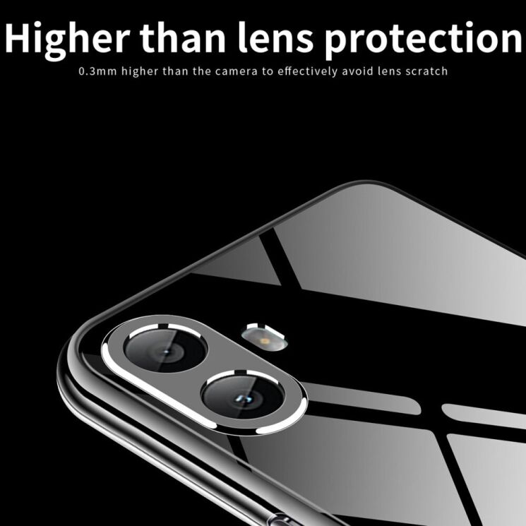 Силиконовый (TPU) чехол MOFI Thin Guard для Nothing CMF Phone 1 - Transparent: фото 6 из 11
