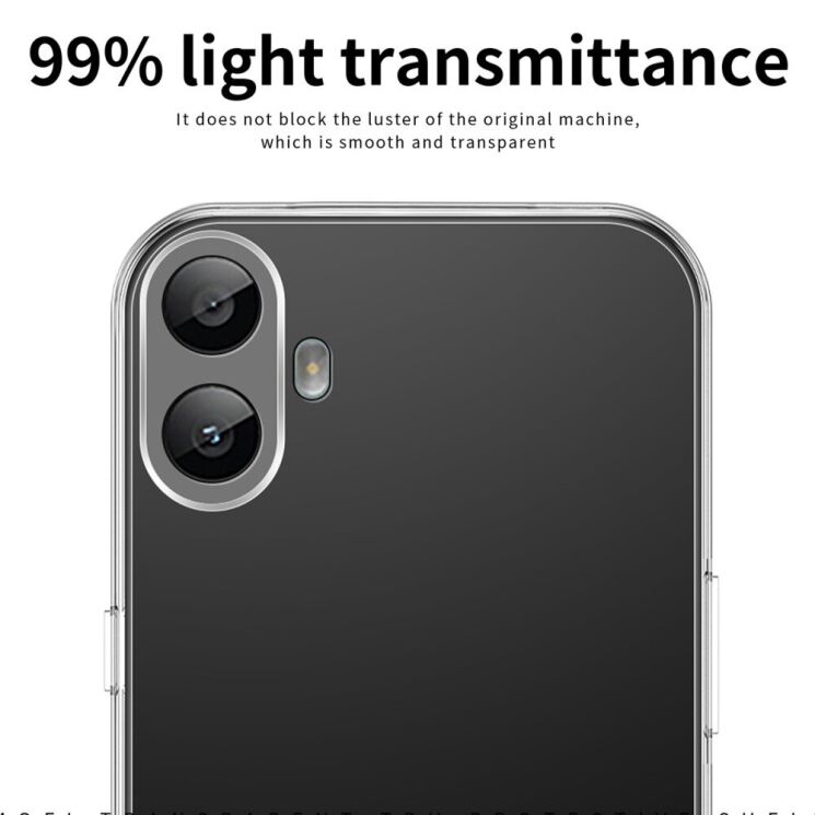 Силиконовый (TPU) чехол MOFI Thin Guard для Nothing CMF Phone 1 - Transparent: фото 7 из 11
