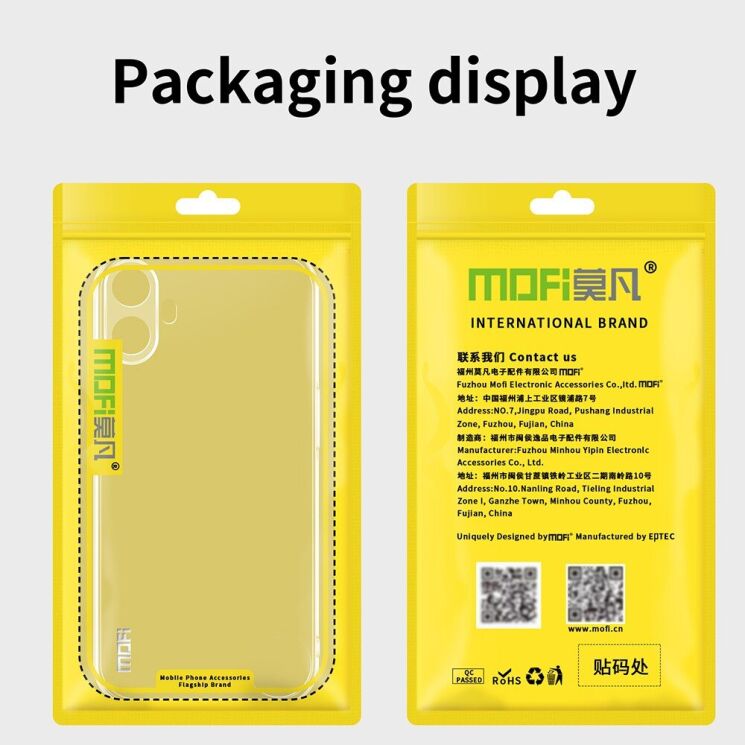 Силиконовый (TPU) чехол MOFI Thin Guard для Nothing CMF Phone 1 - Transparent: фото 11 из 11