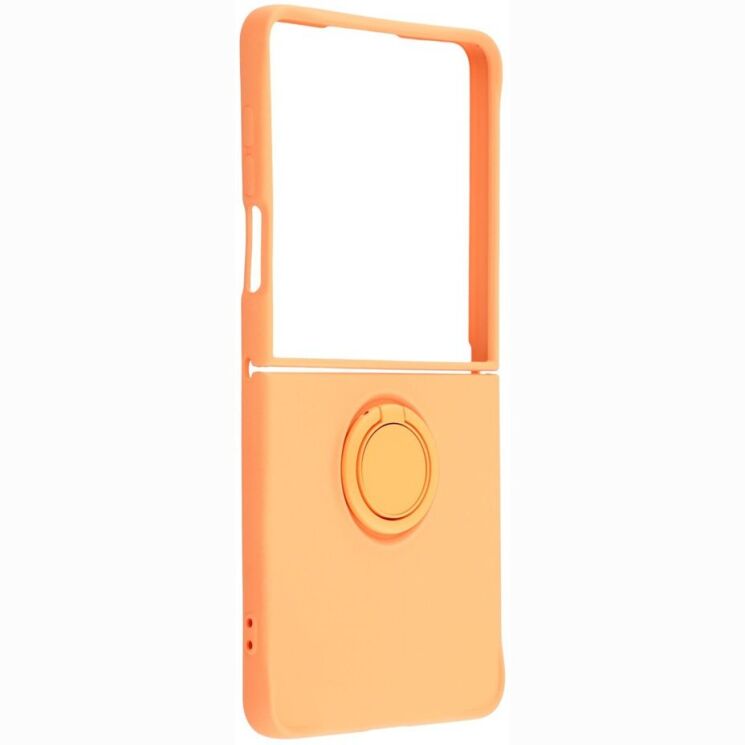 Силиконовый (TPU) чехол с кольцом Deexe Color Shell (FF) для Samsung Galaxy Flip 8 - Orange: фото 2 из 5