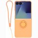 Силиконовый (TPU) чехол с кольцом Deexe Color Shell (FF) для Samsung Galaxy Flip 8 - Orange (423529O). Фото 1 из 5