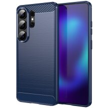 Силиконовый (TPU) чехол UniCase Carbon для Samsung Galaxy S26 Ultra - Blue: фото 1 из 8