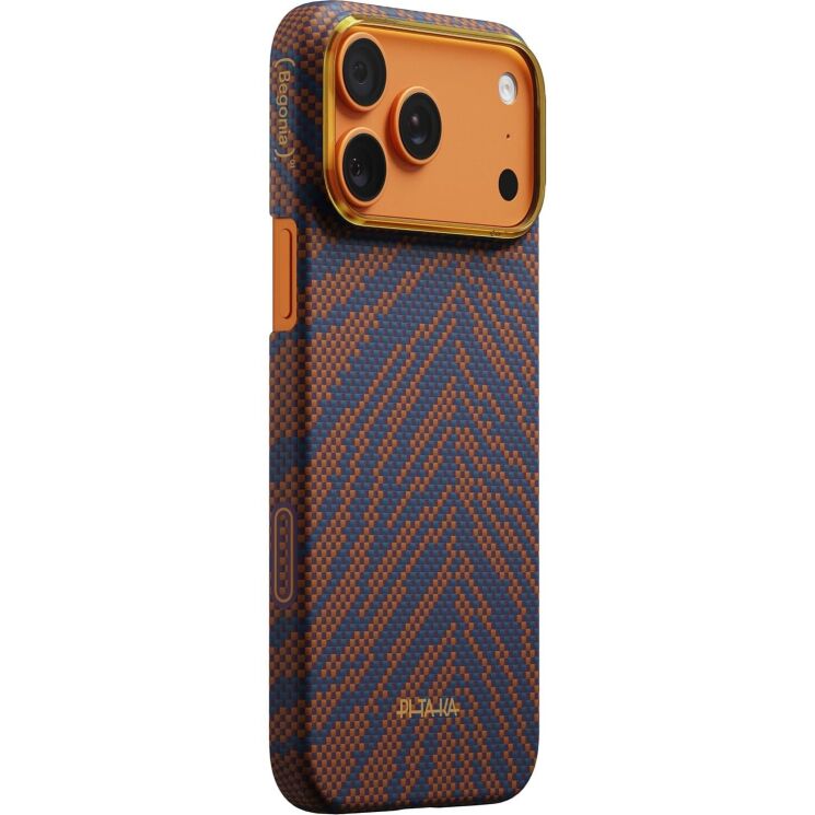Ультратонкий чохол Pitaka Edge Case Breath of Veins для iPhone 17 Pro (BV1701P) - Burning Orange: фото 2 з 12