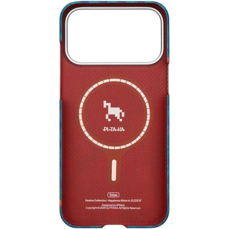 Ультратонкий чехол Pitaka Edge Case Happiness Rides для iPhone 17 Pro (HR1702P) - Indigo: фото 3 из 11