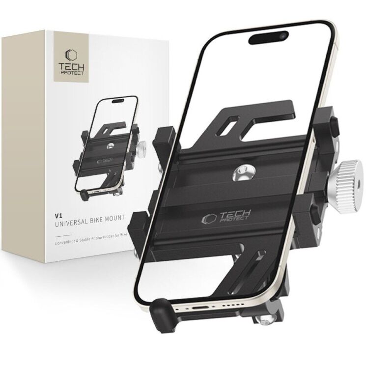 Велосипедный держатель Tech-Protect V1 Universal Mount - Black: фото 4 из 6