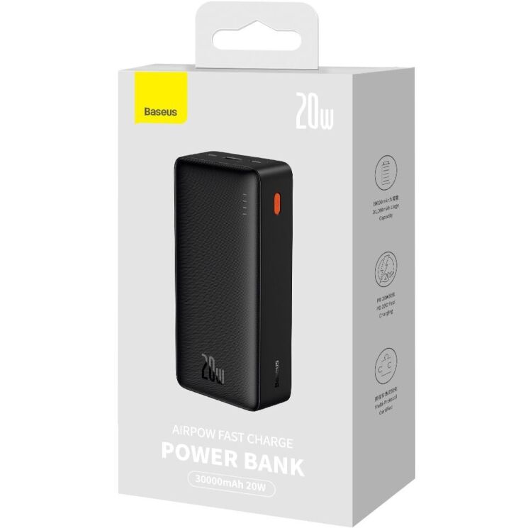 Внешний аккумулятор Baseus AirPow 20W (30000mAh) PPQD09010 - Black: фото 8 из 23