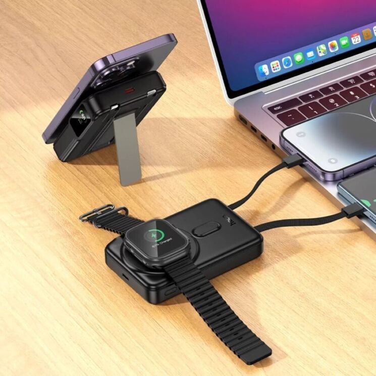 Внешний аккумулятор Hoco Q48 PD20W (10000mAh) + кабель Type-C+Lightning - Black (995590B) Внешний аккумулятор Hoco Q48 PD20W (10000mAh) + кабель Type-C+Lightning - Black: фото 9 из 9