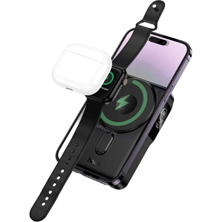 Внешний аккумулятор Hoco Q48 PD20W (10000mAh) + кабель Type-C+Lightning - Black (995590B) Внешний аккумулятор Hoco Q48 PD20W (10000mAh) + кабель Type-C+Lightning - Black: фото 2 из 9