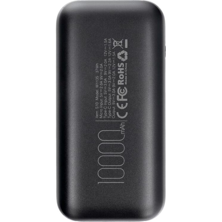 Внешний аккумулятор VEGER S10 PD20W + QC3.0 (10000mAh) - Black (995723B) Внешний аккумулятор VEGER S10 PD20W + QC3.0 (10000mAh) - Black: фото 4 из 7