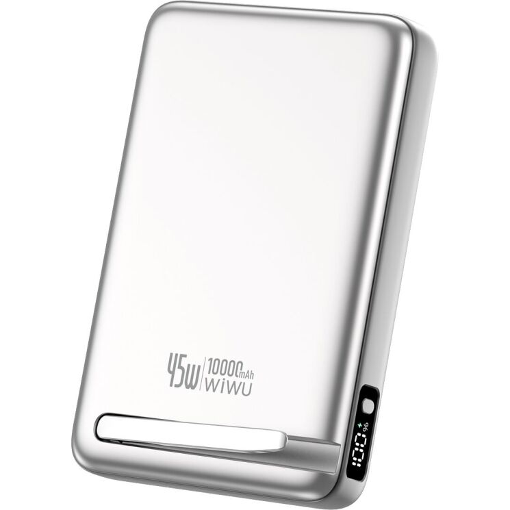 Внешний аккумулятор WiWU Wi-P090 45W (10000 mAh) - Silver: фото 2 из 11