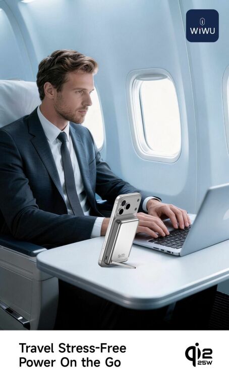 Внешний аккумулятор WiWU Wi-P090 45W (10000 mAh) - Silver: фото 8 из 11